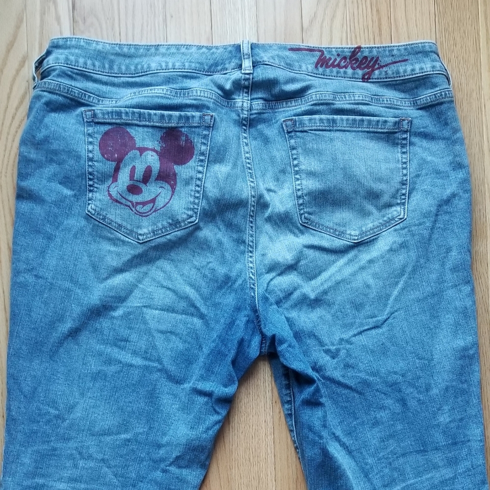 Torrid Mickey Mouse Cropped Boyfriend Jeans